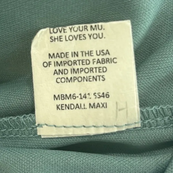 Show Me Your Mumu Kendall Maxi Dress Sage Green V-Back Size Small - Image 5