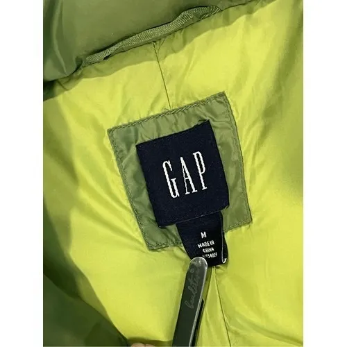 Gap‎ Vintage Down Puffer Zipper Winter Washable Vest Green MEDIUM Outdoor - Image 9