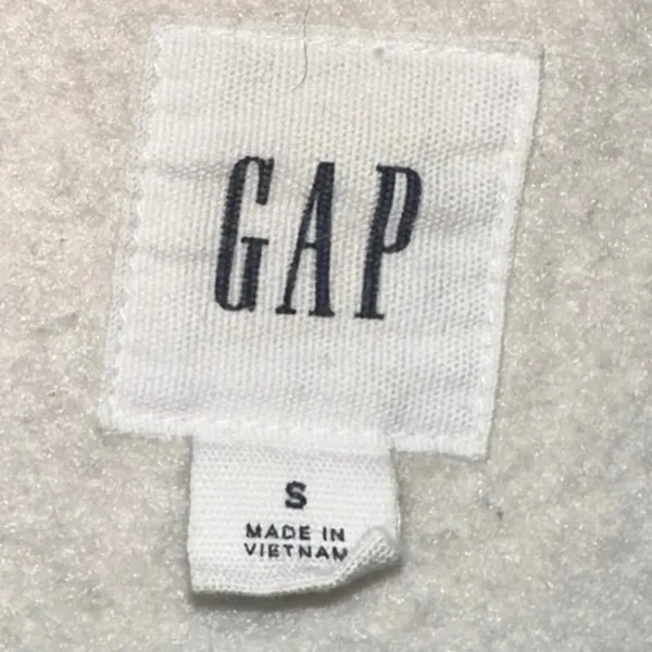 Gap Logo Sweatshirt Small Stone‎ Cream Crewneck Graphic Pullover Athleisure - Image 3