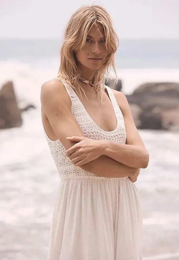 Free People Soleil jumpsuit romper crochet linen One Piece, XS - Image 4
