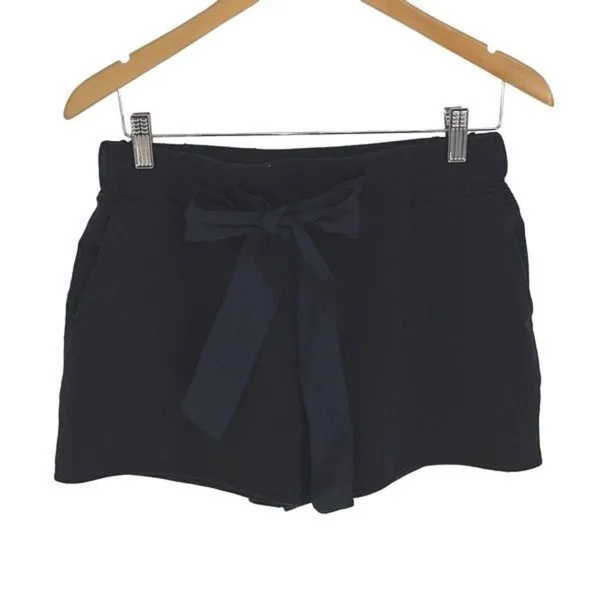 Sundays Womens Scarlet Cotton Blend Bow Tie Waist Paperbag Shorts Black Size Sma - Image 3