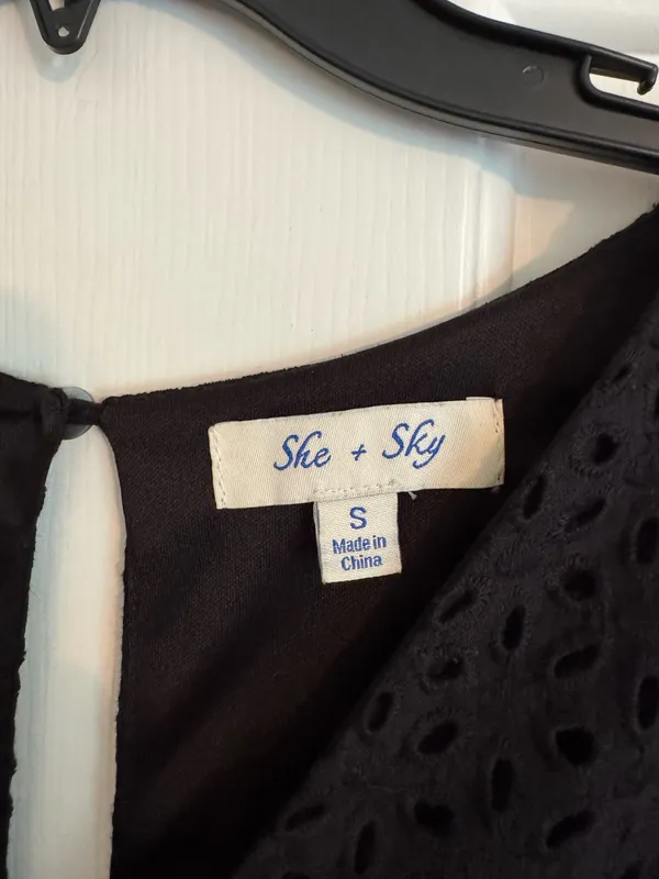 Isabelle's Cabinet Black Eyelet Romper - Image 3