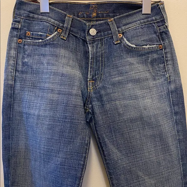 7 for all mankind bootcut denim jeans size 26 - Image 2