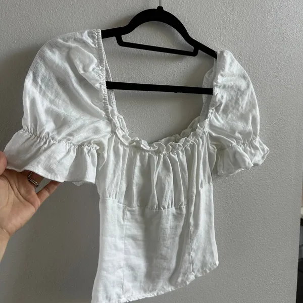 Reformation linen Salina top  Size 4 - Image 6