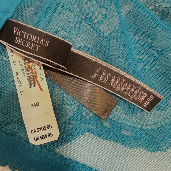 NWT Victoria’s Secret 34B rhinestone strap lace push up corset BC2 3303 - Image 3
