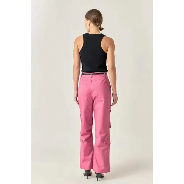 English factory high rise wide leg cargo‎ pants Size Medium - Image 4