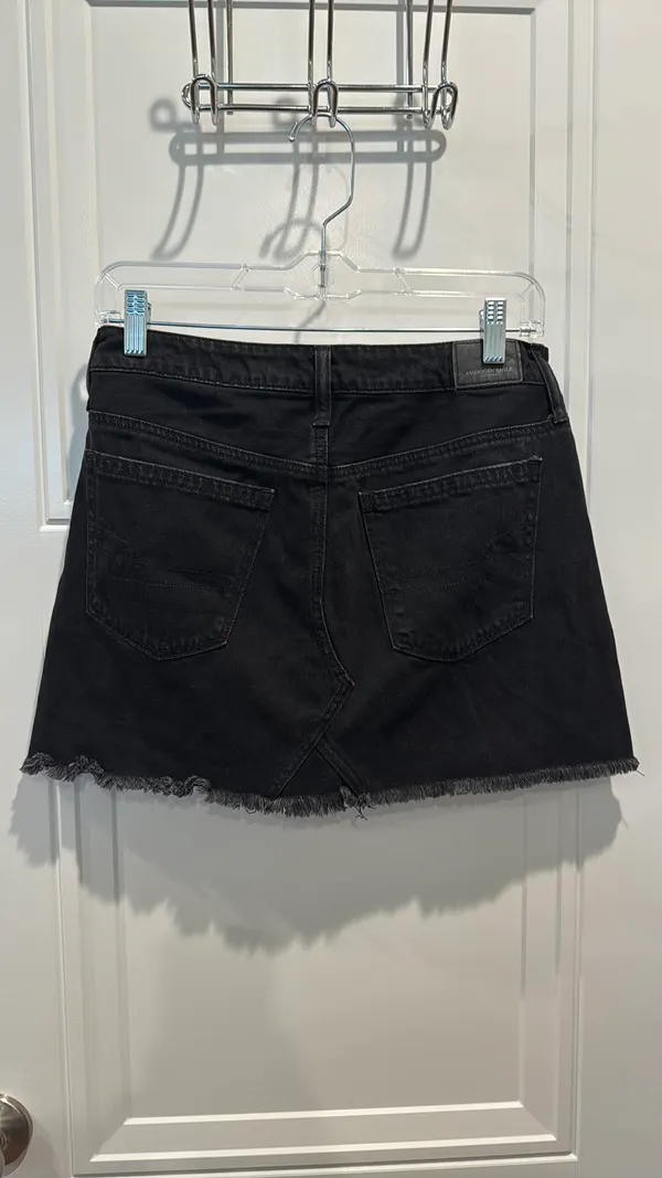 American Eagle Outfitters Skirt Jean Black - Image 5
