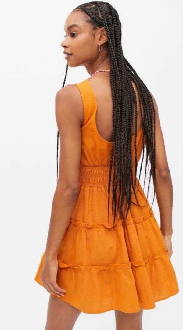 Urban Outfitters NWT Hailey Tiered Mini Dress - L - Image 4