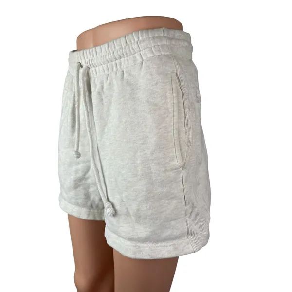 Aritzia TNA Cozy White Wide Leg Yoga Workout Athletic Activewear Sweat Shorts XS - Image 2