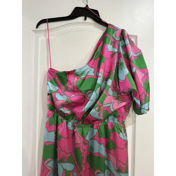 NWT SugarLips Large Pitaya Berry‎ Meara One Shoulder Satin Maxi Dress Satin - Image 8