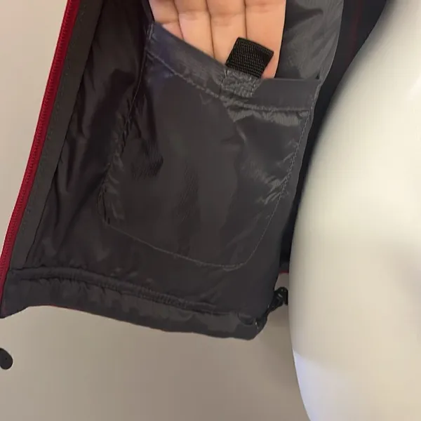 Land’s End Women’s Black Red Gray Zip-up Jacket w/ Mock Neck Pockets-Small (6-8) - Image 8