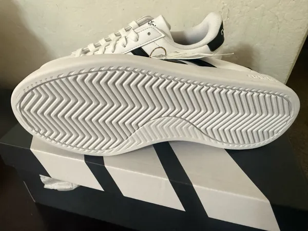 adidas White and Black Women's Athletic Sneakers - Image 15