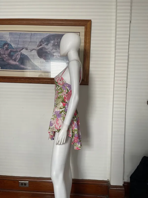 NWT sky to moon floral corset bodysuit M - Image 3