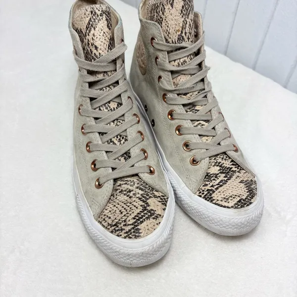 Converse Chuck Taylor All Star Loop Hi Top Papyrus Ivory Snake Size‎ 9 - Image 3