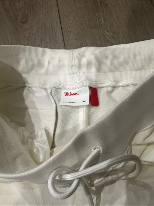 Wilson textured white cream joggers with zippers‎ on ankle size medium - Image 4