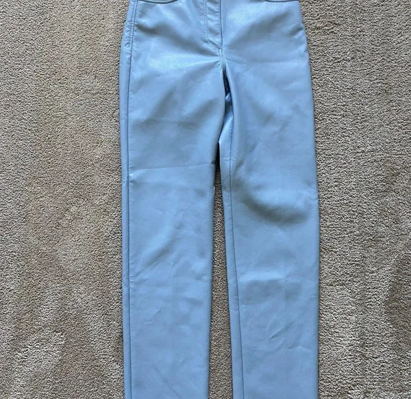 blue leather pants - Image 2