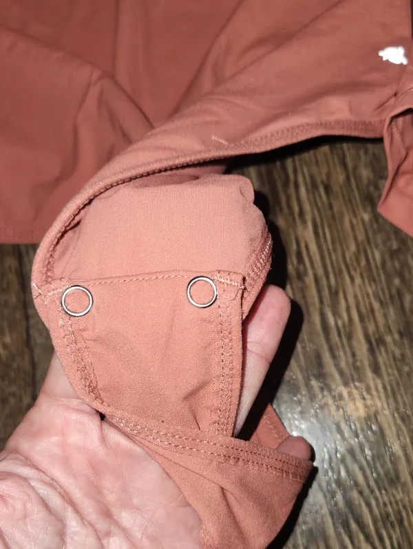 NWT Popilush Long Sleeve Cloudsense Bodysuit One Piece Outfit Top Rose Pink L - Image 8