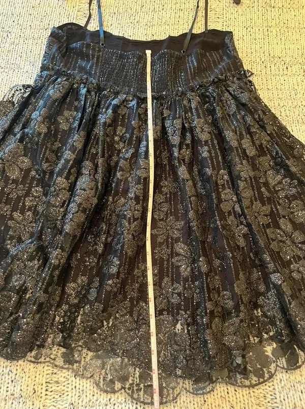 Free People All That Glitters Babydoll Lace Minidress in Black, Size M, NWT - Image 6