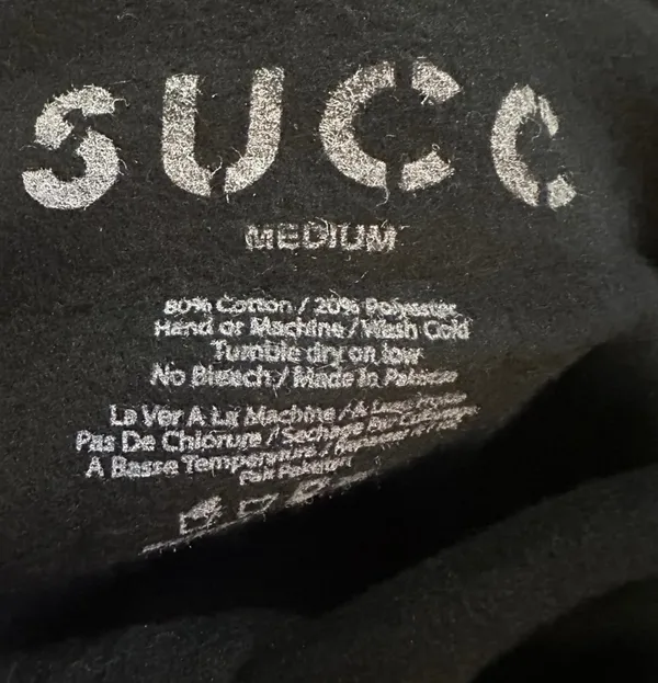 SUCC Rainbow Logo Black Hoodie - Size Medium Step up your streetwear game with this SUCC - Image 4