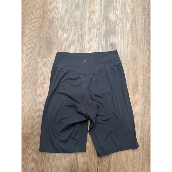 Gymshark Whitney Simmons Black High Rise Biker Shorts Gold Plate Logo Size S - Image 2
