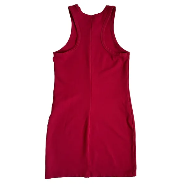 Sunday‎ Best Aritzia Red Ribbed Racerback Bodycon Mini Dress M - Image 3