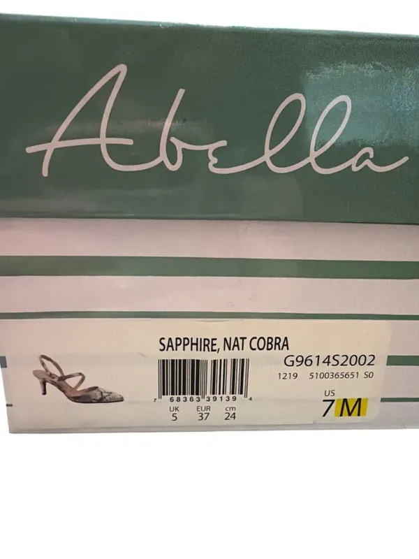 Abella Sapphire Snake Print Slingback Heels Pointed Toe Comfort Kitten Heel Sz 7 - Image 8