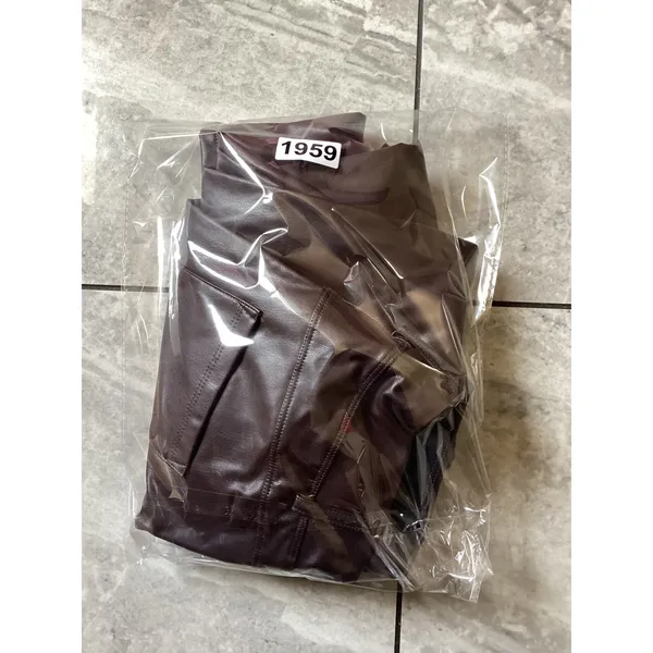 Halara NWOT Womens Faux Leather Flare Pants Chocolate Brown High Waisted XS - Image 7