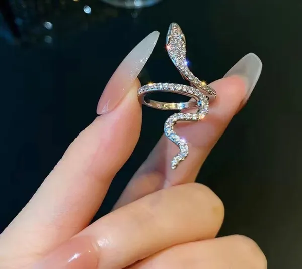 Rhinestone Snake Ring Silver Jewelry Taylor Swift Reputation Fashion Jewelry NEW - Image 2
