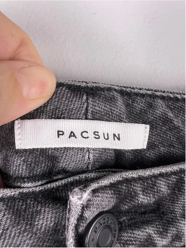 PacSun Mom Jeans Women’s 24 Black Distressed High Rise Mom Denim Indie - Image 4