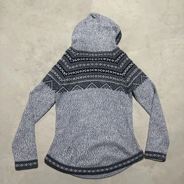 Artesania Alpaca Hooded Sweater Peru Full Zip Fair Isle Southwestern SZ M - Image 8