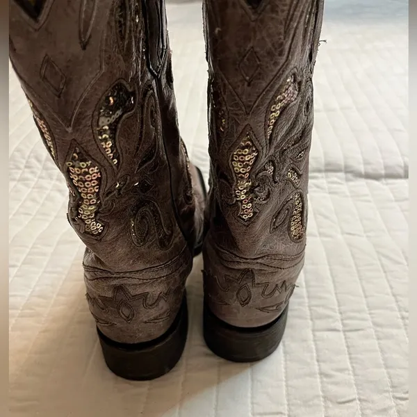 Corral distressed sequin inlay cowboy boots - Image 8