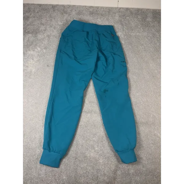 Figs Zamora Teal Blue Jogger Scrub Pants Women's Small Style Some Stains Mid Ris - Image 5