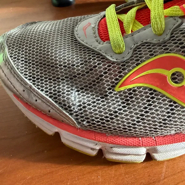 Saucony Womens Running Shoes Grey Coral Neon Yellow Mesh Sneakers 15168-1 Size 9 - Image 8