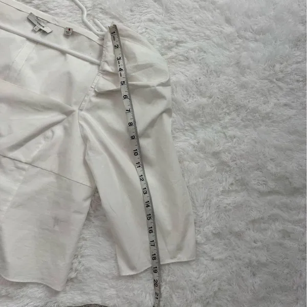 Vince White Square Neck Blouse Size 8 - Image 13