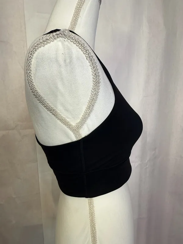 lululemon athletica Black Racerback Sports Bra with Mesh Panel - Image 6