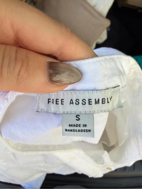 Free Assembly white linen dress with pockets sz S #linendress #bohemian #beach #oldmoney - Image 5