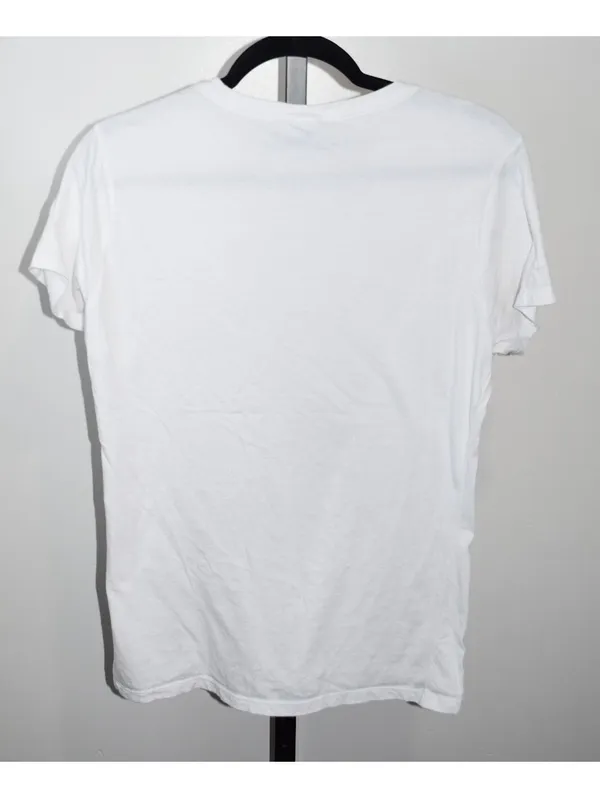 Port & Company Clueless Graphic T-Shirt Medium White 90s Y2K - Image 2