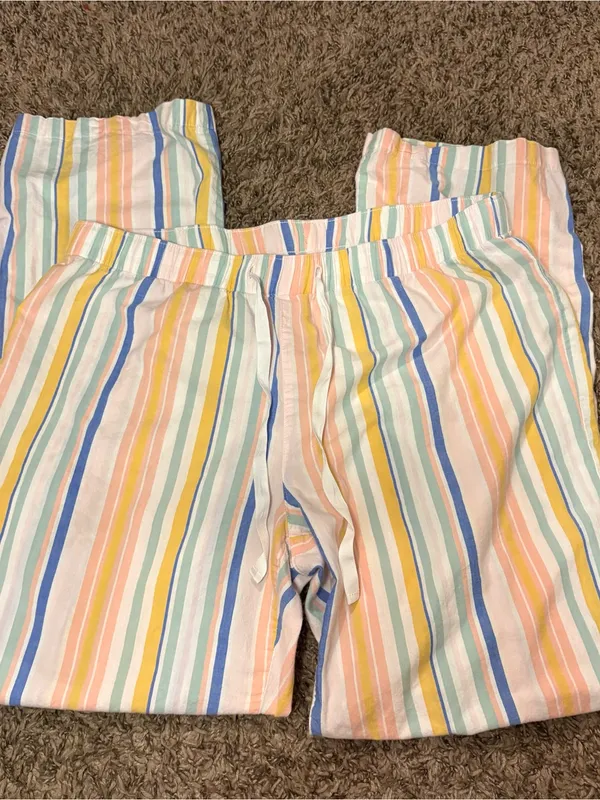Old Navy Pastel Striped Pajama Pants Size M - Image 2