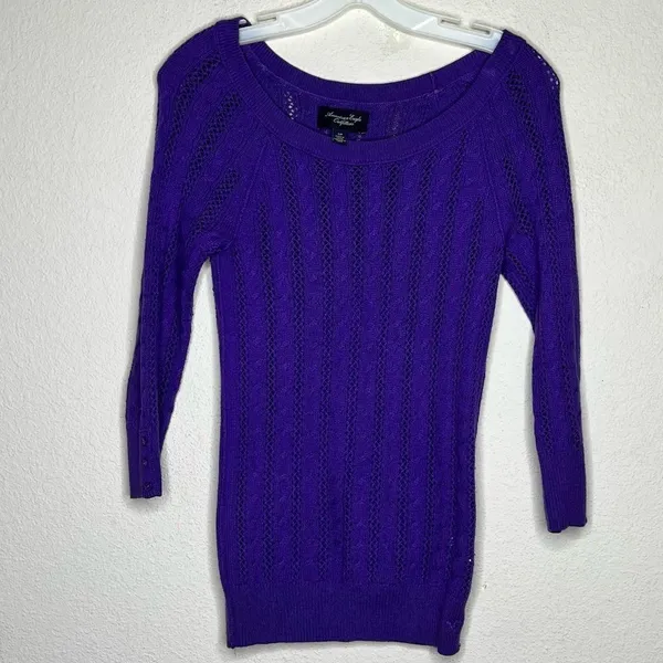 American Eagle‎ Purple Sweater - Image 5