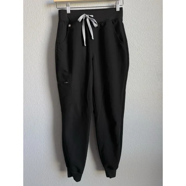FIGS Zamora Jogger Scrub Pants Womens Size XSP Black Nurse Technical 5 Pockets - Image 5