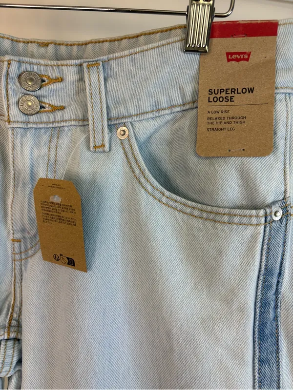 Levi's Light Blue Two-Tone Superlow Loose - Image 5