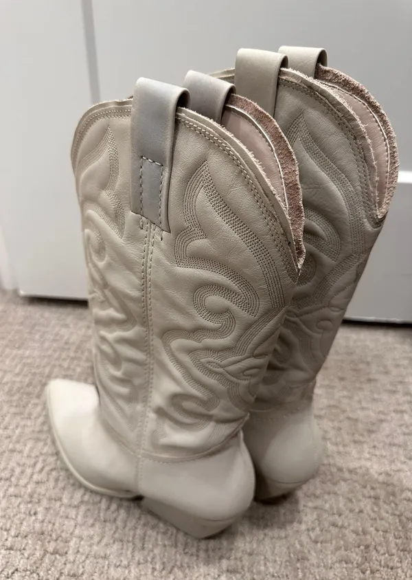 Steve Madden White Cowgirl Boots - Image 7