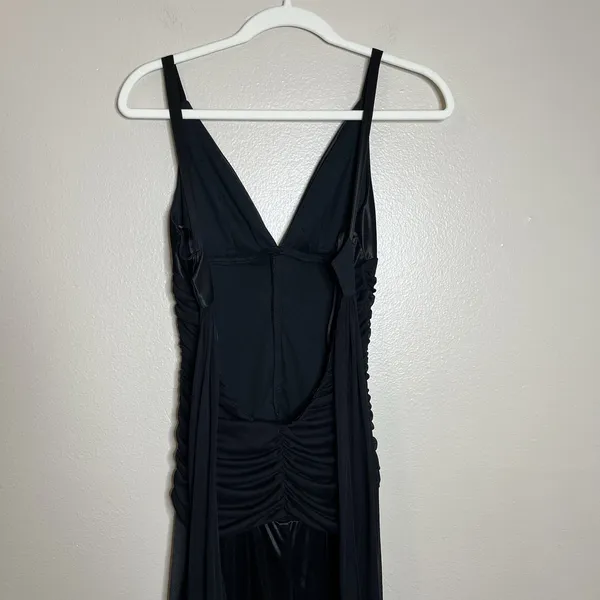Vtg Y2K Whimsigoth Black Dress Event Witchy Glam Fairy Grunge Windsor‎ 90s - Image 9