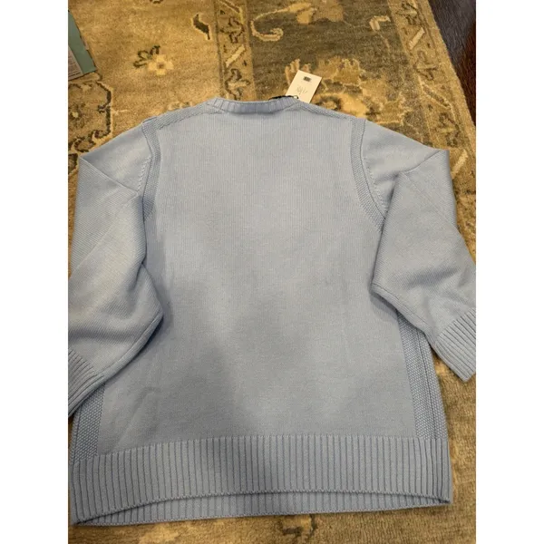 Guizio Americana Love Sweater Blue Oversized Sz Small NWT $188 - Image 7