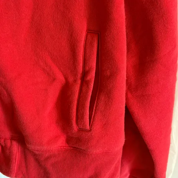 Vtg 90s Disney Eeyore Blue Mood #68 Hoodie‎ Womens L Red Snap Retro Streetwear - Image 8