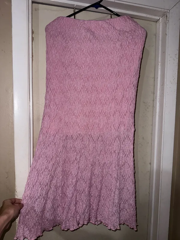 Pink textured maxi skirt Size M - Image 2