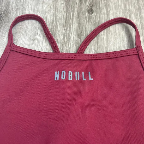 NWT NoBull Cabernet Deep Red Halter Sports Bra High Support Size XS - Image 4