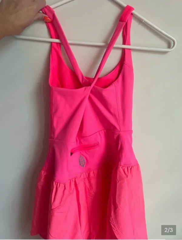 Free people movement athletic hot pink romper - Image 2