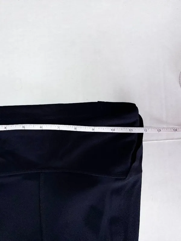 Lululemon Mid-Rise Raw Hem Crop Leggings - Size 4 - Black - Image 2