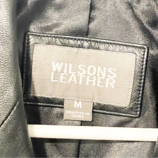 Wilson’s Leather Size Medium Black Soft Leather‎ Jacket Coat - Image 3
